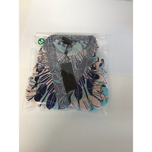 NWT BCBG MAX AZRIA Paisley Blue Printed Wrap Dress, Size Medium - Picture 14 of 14